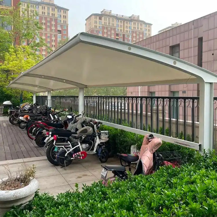 天水膜结构电动车棚